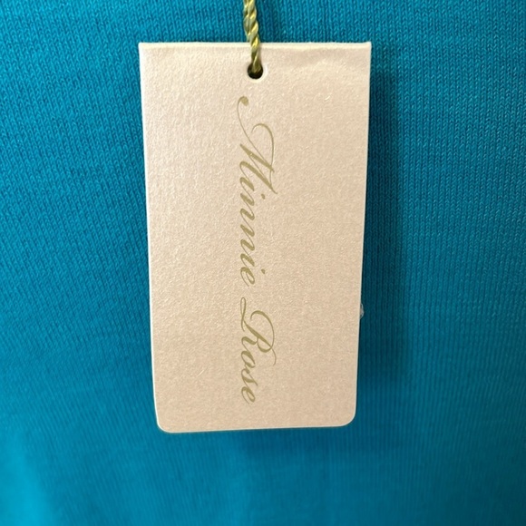 Minnie Rose Turquoise Open Cardigan Sweater - Picture 5 of 9